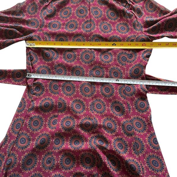 Womens Dress Size 6 Multicolor Maxi Boho Hippie Indie Modest Earthy Flowy Retro - Picture 5 of 6